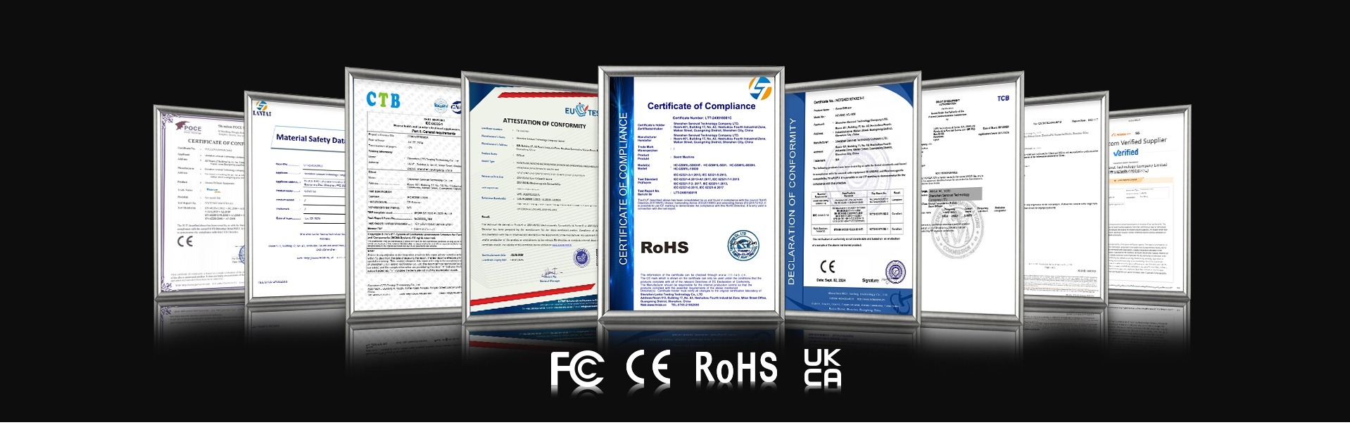 Company Certificates of AromaProx Leading Aroma Diffuser & Smart Scent Machine Manufacturer with OEM & ODM Solutions
