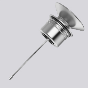 Metal funnel for Atomization System Upgrade by aroma diffuser supplier AromaProx, featuring cylindrical body and slender tube for precise liquid flow control