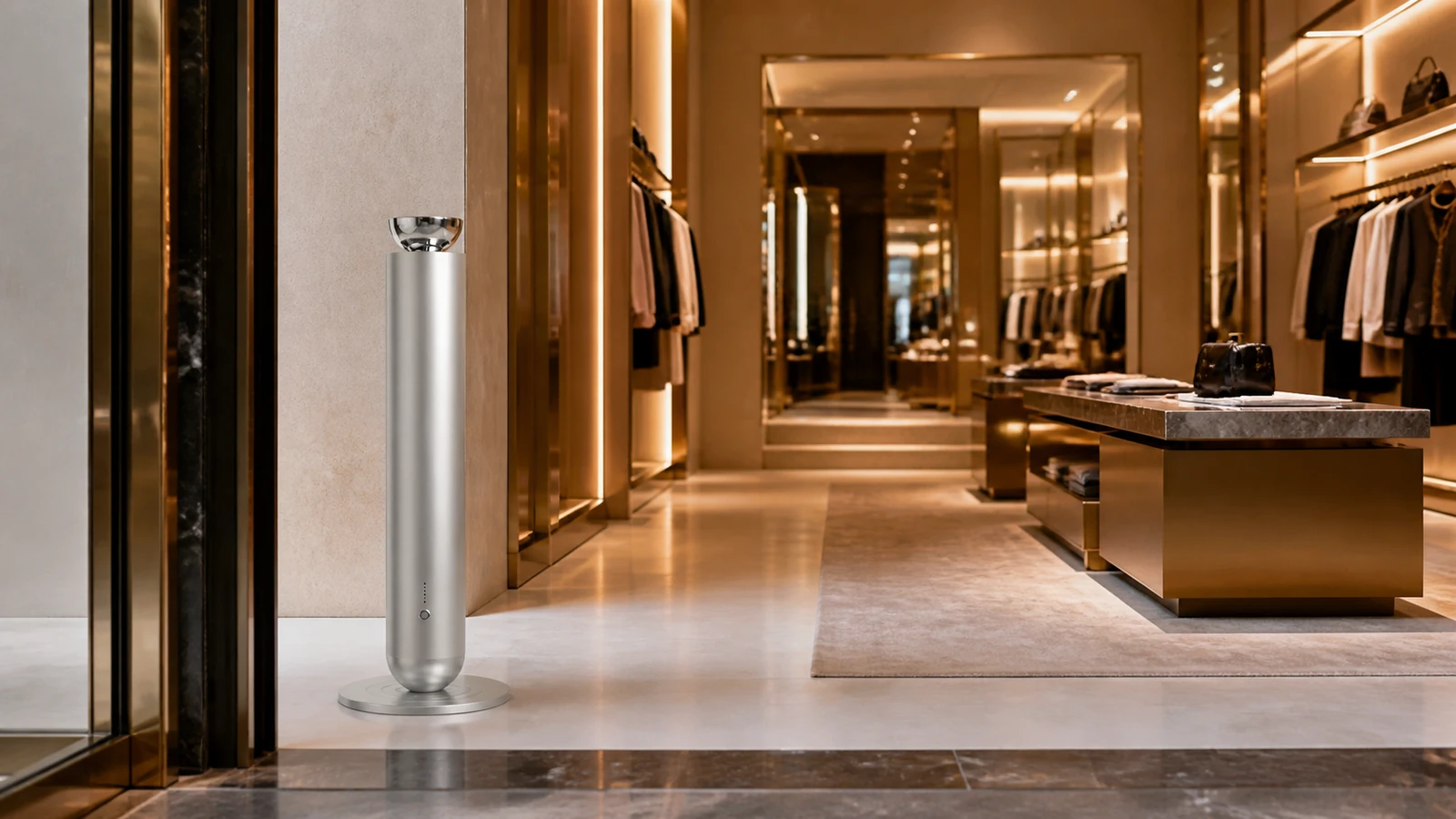 SF03 positioned in a fashion boutique scent zone