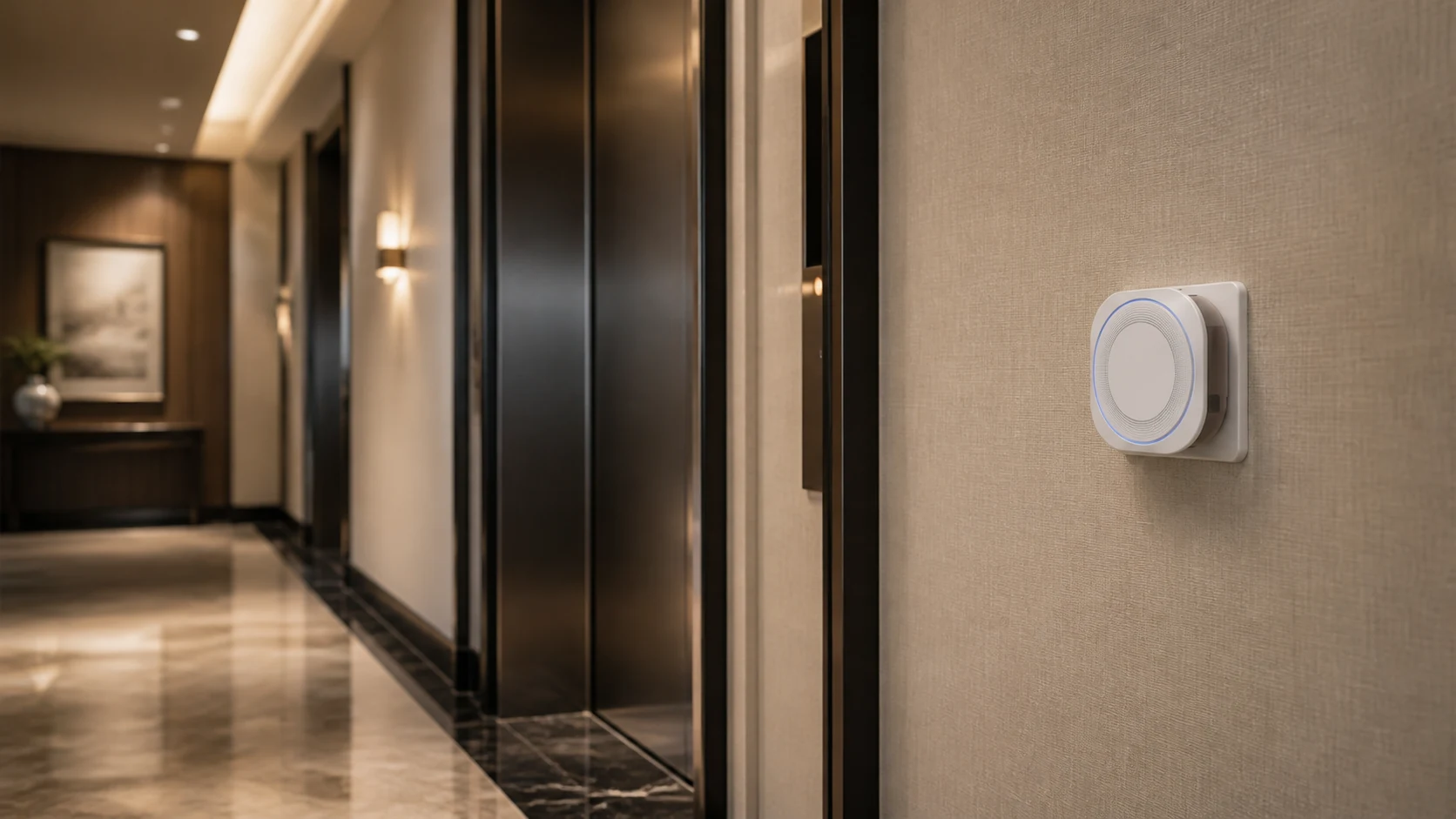 SW01 plug-in diffuser supporting a consistent hotel corridor scent journey