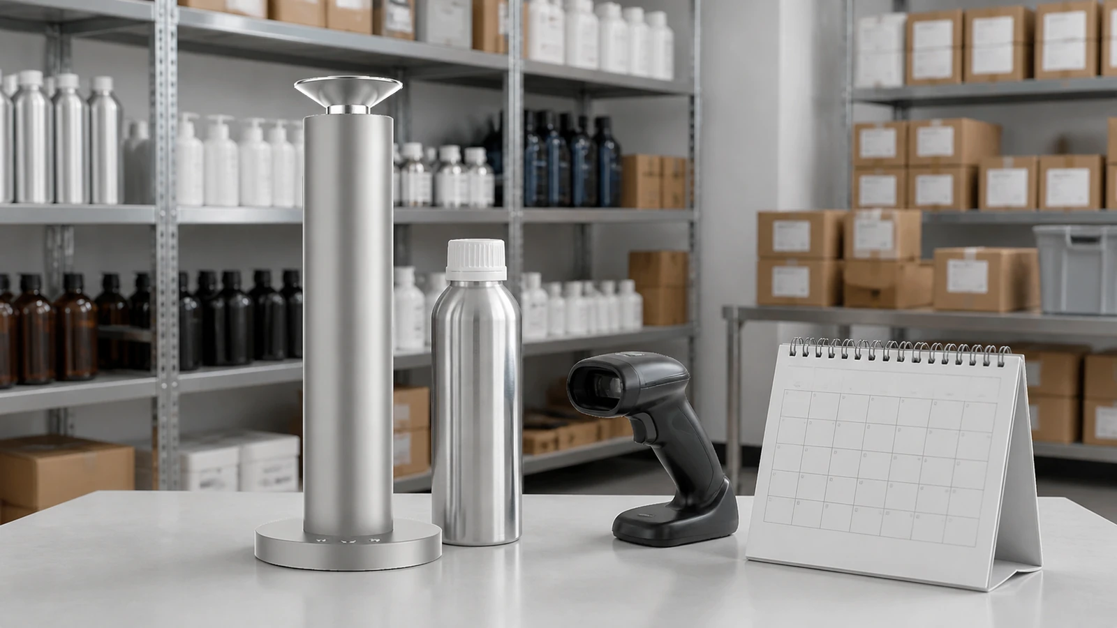 Mini diffuser used in multi-site fragrance refill planning
