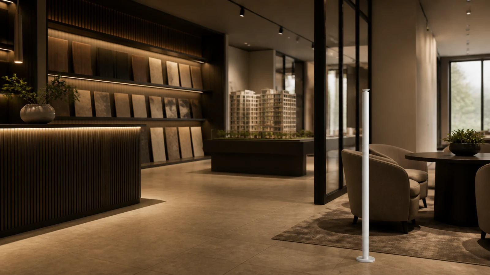 MiniPlus in a real estate showroom consultation zone