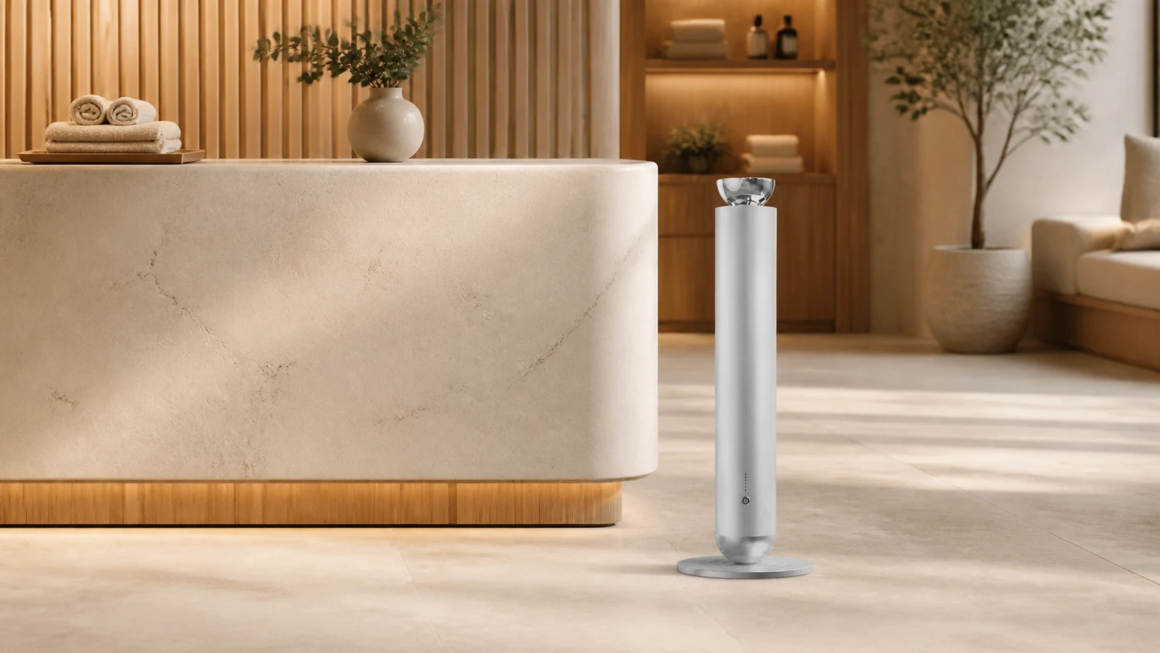 SF03 waterless scent diffuser in a low-maintenance spa environment
