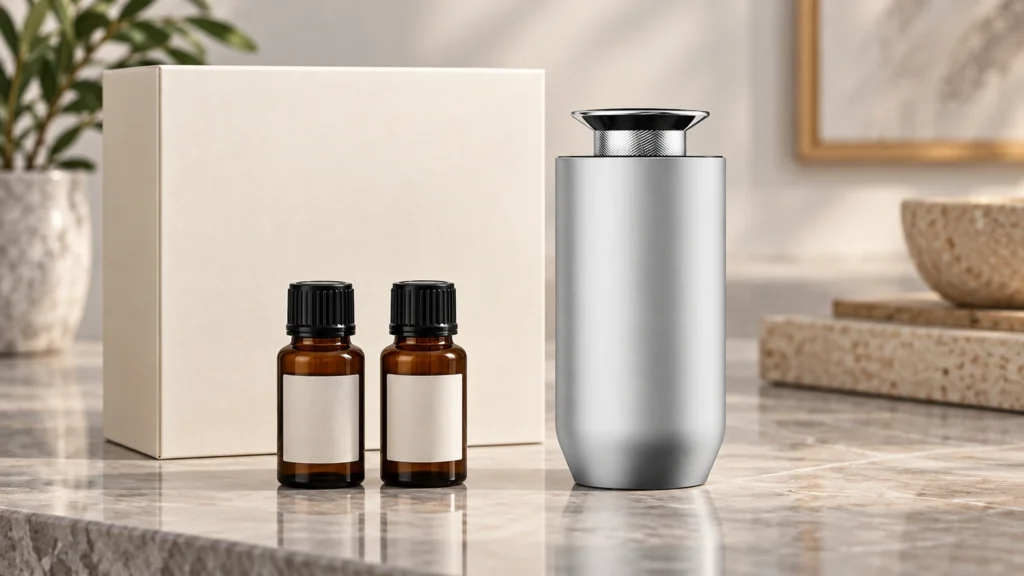 Silver CarPro beside two sealed bottles and a conceptual presentation box