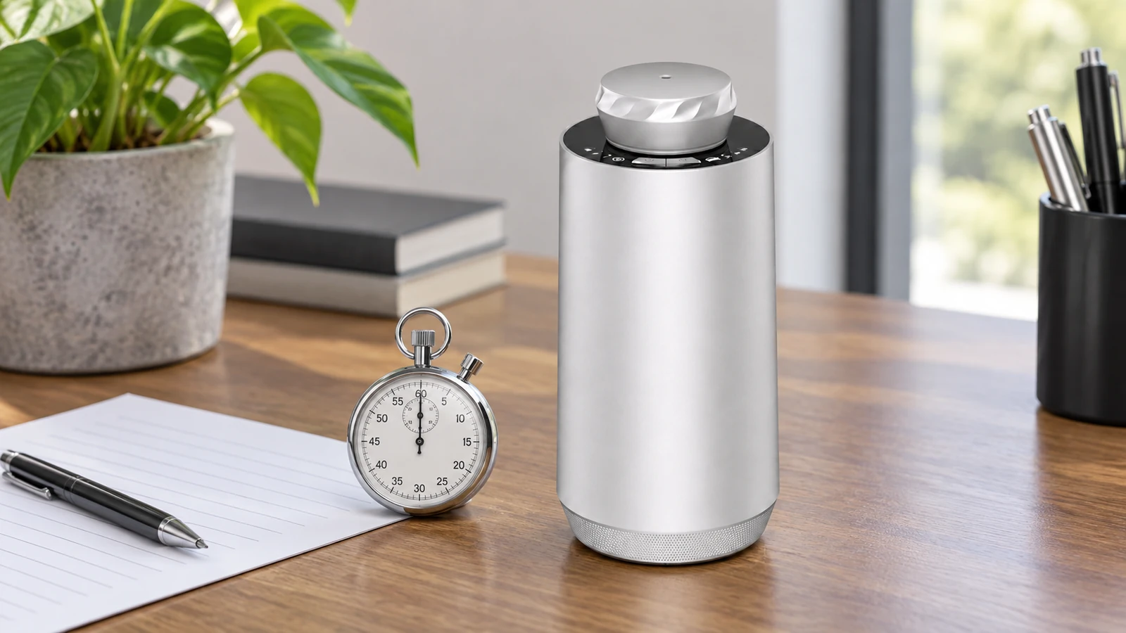 Silver SC02 beside a stopwatch and observation sheet