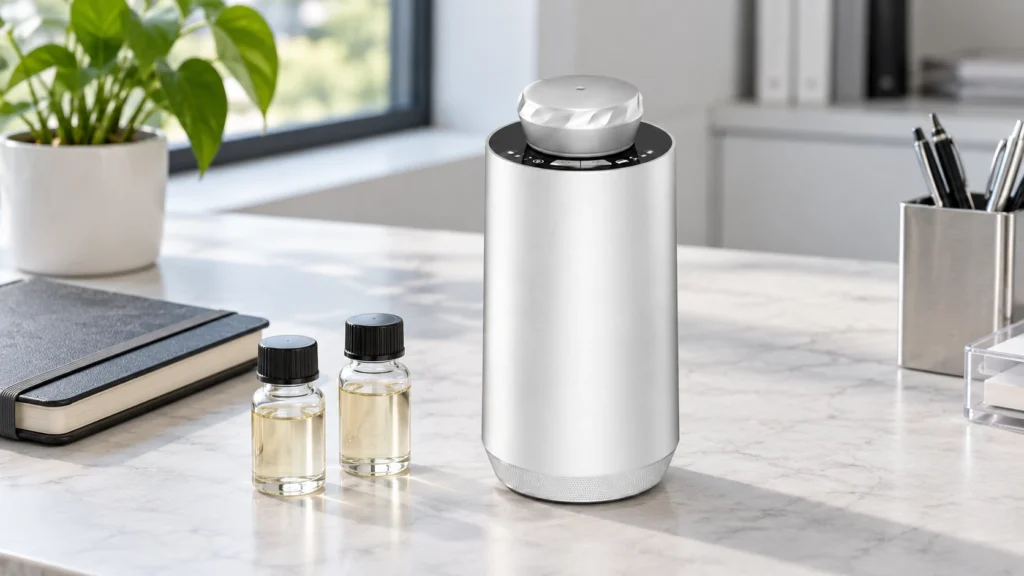 Silver SC02 beside sealed sample bottles and a specification notebook